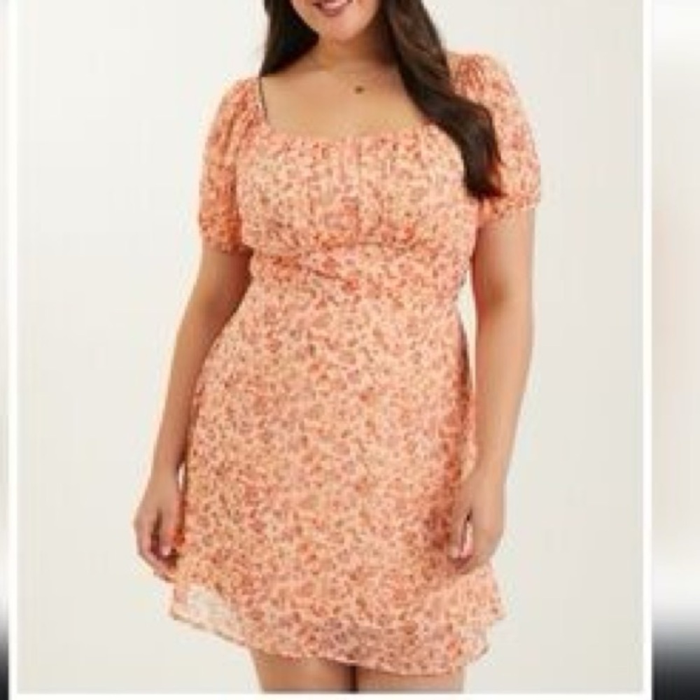 Arula pink floral mini dress
